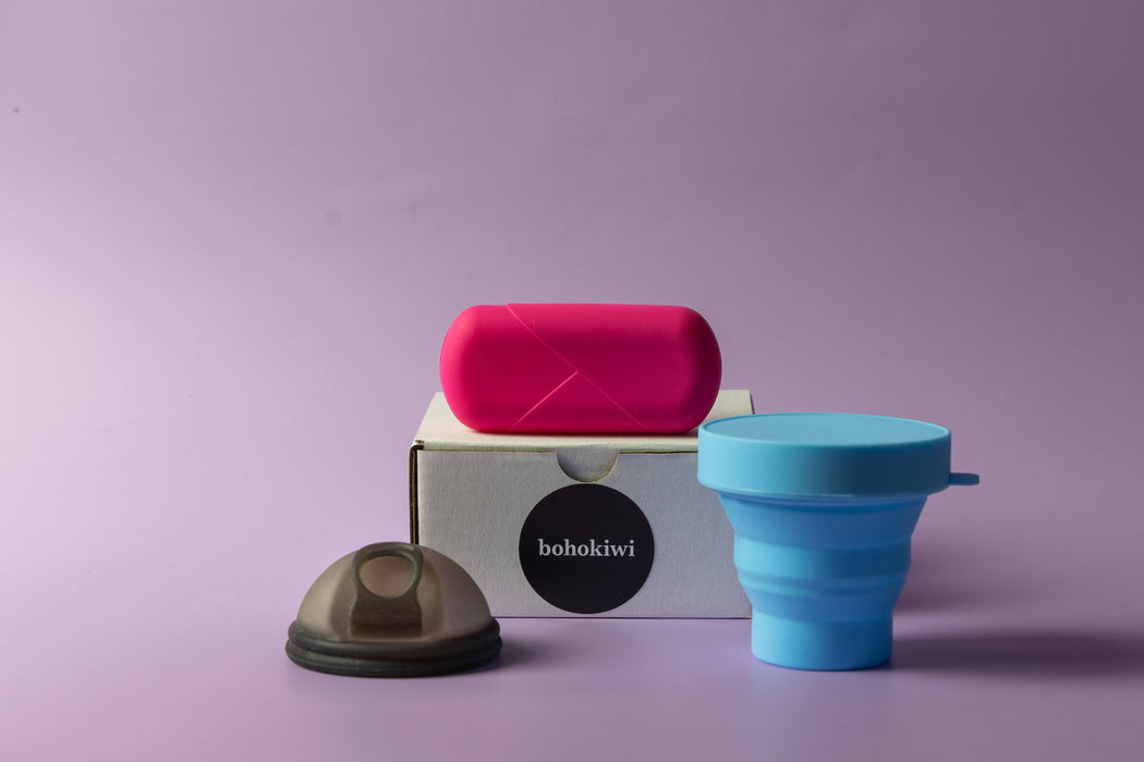 bohokiwi Menstrual Disc, Capsule Style Carrier Case & Steriliser Set