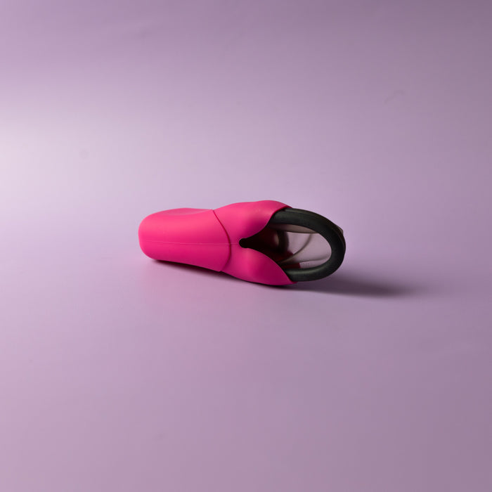     Bohokiwi pink menstrual disc carrier case with black menstrual disc