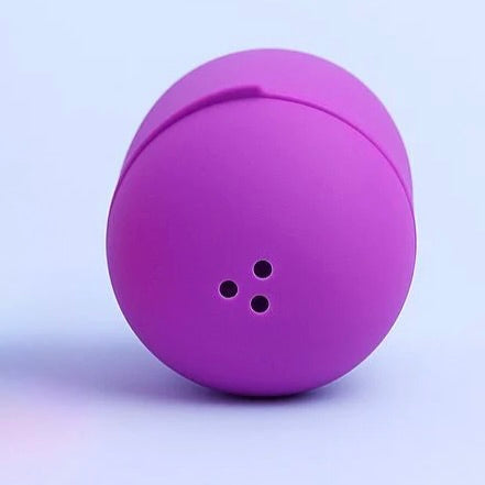 Bohokiwi Dark Purple steam steriliser pod showing ventilation holes in the lid