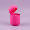 Bohokiwi Electric Pink menstrual cup and disc steam steriliser pod with lid open