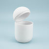 Bohokiwi White menstrual cup and disc steam steriliser pod with lid open