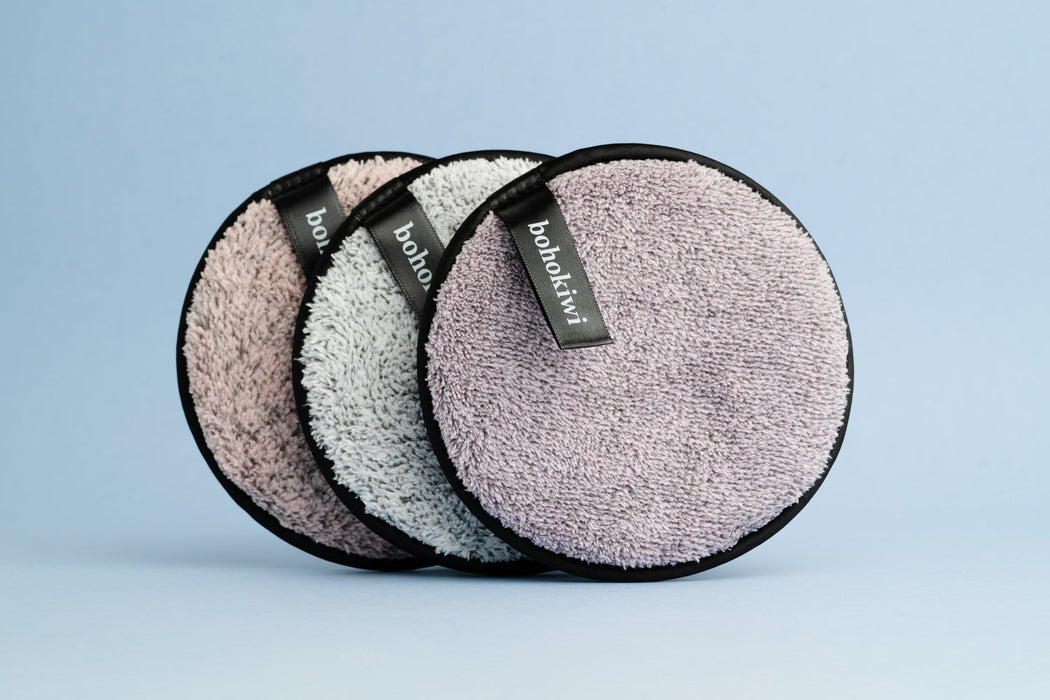 bohokiwi Reusable Makeup Remover Pads - 3 Pad Set