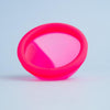     Bohokiwi pink menstrual disc showing the flexible rim