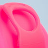  Close-up of Bohokiwi Neon Pink menstrual disc showing the rim and basin